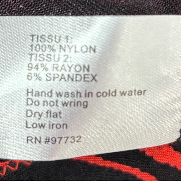 Poor Paris L Asymmetrical Stylish Black and Red Women's Tunic - Picture 5 of 7